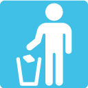 Litter In Bin Sign emoji, Google, Blob, 2017