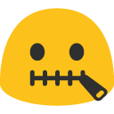 Zipper-mouth Face emoji, Google, Blob, 2017