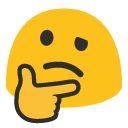 Thinking Face emoji, Google, Blob, 2017