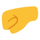 Left-facing Fist emoji, Google, Blob, 2017