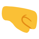 Right-facing Fist emoji, Google, Blob, 2017