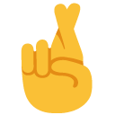 Crossed Fingers emoji, Google, Blob, 2017