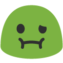 Nauseated Face emoji, Google, Blob, 2017