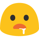Drooling Face emoji, Google, Blob, 2017