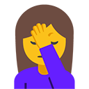 Person Facepalming emoji, Google, Blob, 2017