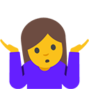 Person Shrugging emoji, Google, Blob, 2017