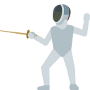 Person Fencing emoji, Google, Blob, 2017