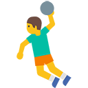 Person Playing Handball emoji, Google, Blob, 2017