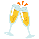 Clinking Glasses emoji, Google, Blob, 2017