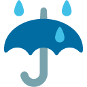Umbrella with Rain Drops emoji, Google, Blob, 2017