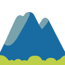 Mountain emoji, Google, Blob, 2017