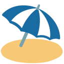 Umbrella On Ground emoji, Google, Blob, 2017