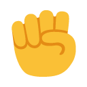 Raised Fist emoji, Google, Blob, 2017