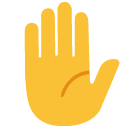 Raised Hand emoji, Google, Blob, 2017