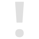 White Exclamation Mark emoji, Google, Blob, 2017