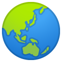 Globe Showing Asia-Australia emoji, Google, Redesign, 2017