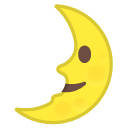 First Quarter Moon Face emoji, Google, Redesign, 2017