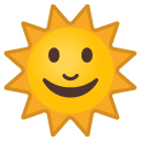 Sun with Face emoji, Google, Redesign, 2017