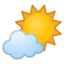 Sun Behind Small Cloud emoji, Google, Redesign, 2017