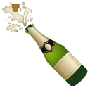 Bottle with Popping Cork emoji, Google, Redesign, 2017