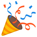 Party Popper emoji, Google, Redesign, 2017