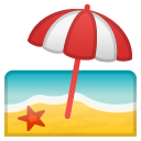 Beach with Umbrella emoji, Google, Redesign, 2017