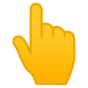 Backhand Index Pointing Up emoji, Google, Redesign, 2017