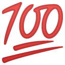 Hundred Points emoji, Google, Redesign, 2017