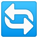 Counterclockwise Arrows Button emoji, Google, Redesign, 2017
