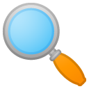 Magnifying Glass Tilted Left emoji, Google, Redesign, 2017
