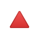 Red Triangle Pointed Up emoji, Google, Redesign, 2017