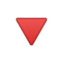 Red Triangle Pointed Down emoji, Google, Redesign, 2017