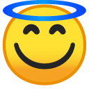 Smiling Face with Halo emoji, Google, Redesign, 2017