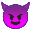 Smiling Face with Horns emoji, Google, Redesign, 2017
