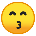 Kissing Face with Smiling Eyes emoji, Google, Redesign, 2017