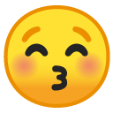 Kissing Face with Closed Eyes emoji, Google, Redesign, 2017