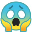Face Screaming in Fear emoji, Google, Redesign, 2017