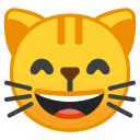 Grinning Cat with Smiling Eyes emoji, Google, Redesign, 2017