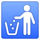 Litter In Bin Sign emoji, Google, Redesign, 2017