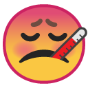 Face with Thermometer emoji, Google, Redesign, 2017
