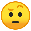 Face with Raised Eyebrow emoji, Google, Redesign, 2017