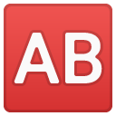 AB Button (blood Type) emoji, Google, Android 2018