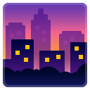 Cityscape at Dusk emoji, Google, Android 2018