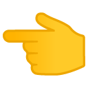 Backhand Index Pointing Left emoji, Google, Android 2018