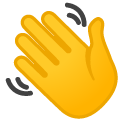 Waving Hand emoji, Google, Android 2018