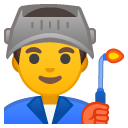 Man Factory Worker emoji, Google, Android 2018