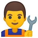 Man Mechanic emoji, Google, Android 2018