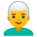 Man White Hair emoji, Google, Android 2018