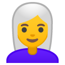 Woman White Hair emoji, Google, Android 2018