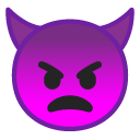 Angry Face with Horns emoji, Google, Android 2018